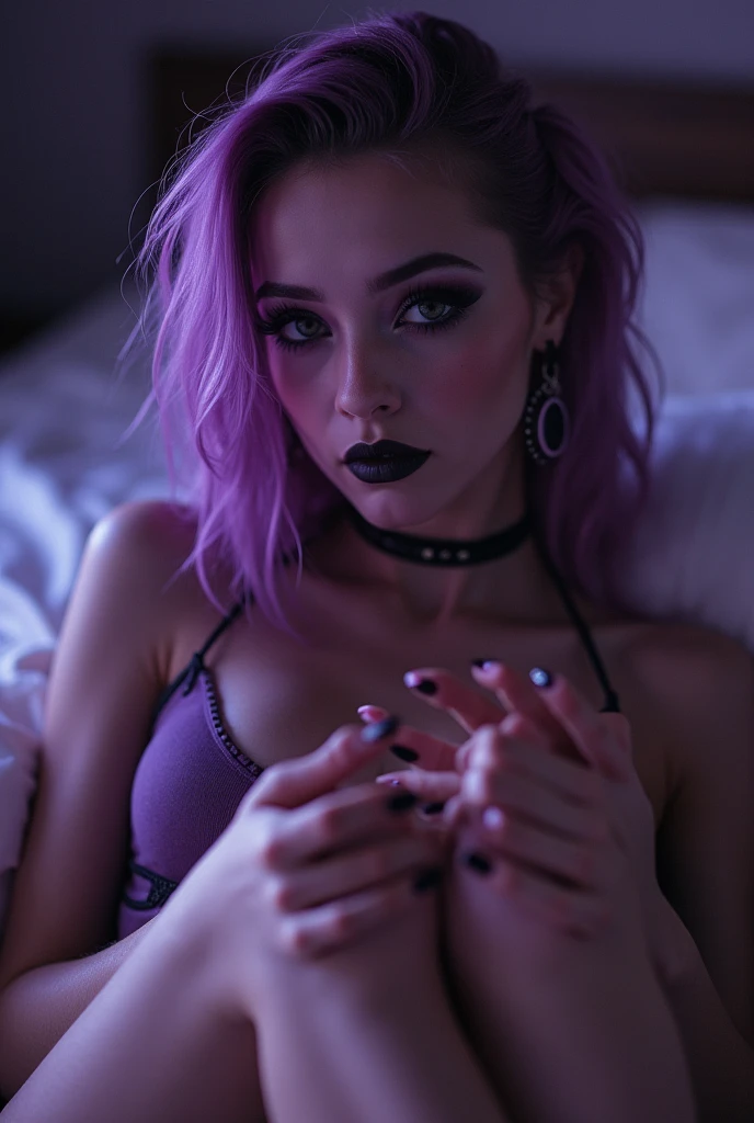 full body photo of skinny submissive model , (best quality,4k,8k,highres,masterpiece:1.2), ultra-detailed, (realistic,photorealistic,photo-realistic:1.37), intricate cyberpunk corset and panties,(beautiful detailed eyes, beautiful detailed lips, extremely detailed eyes and face, long eyelashes), studio lighting,physically-based rendering,vivid colors, (cyberpunk, bright neon hair and makeup, tattoos, jewelry with built-in LED lights, ), (tongue sticking out, mouth open, lips open, eyes wide open, seductive face, slutty smile, kinky face), lustful (facing the viewer:1.5), (intense eye contact:1.5), small , intricate choker, long legs, posing, stretching