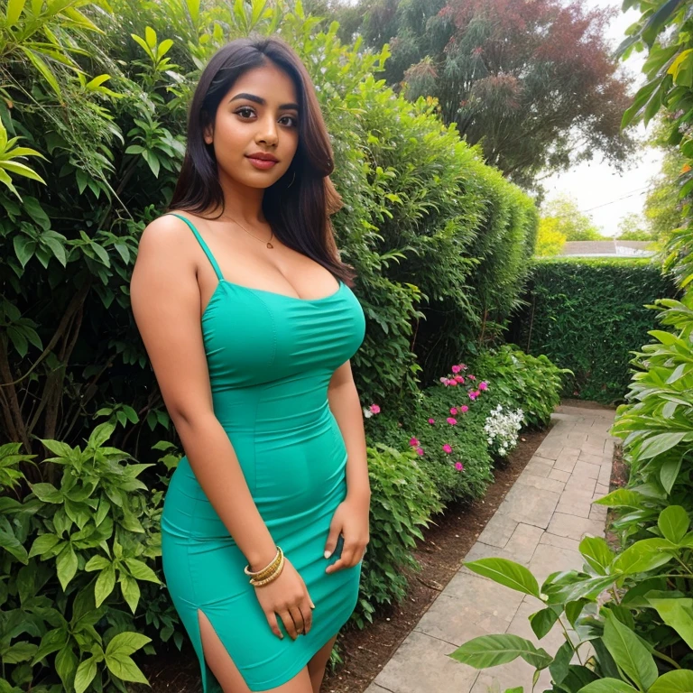 busty indian girl in hot blue dress