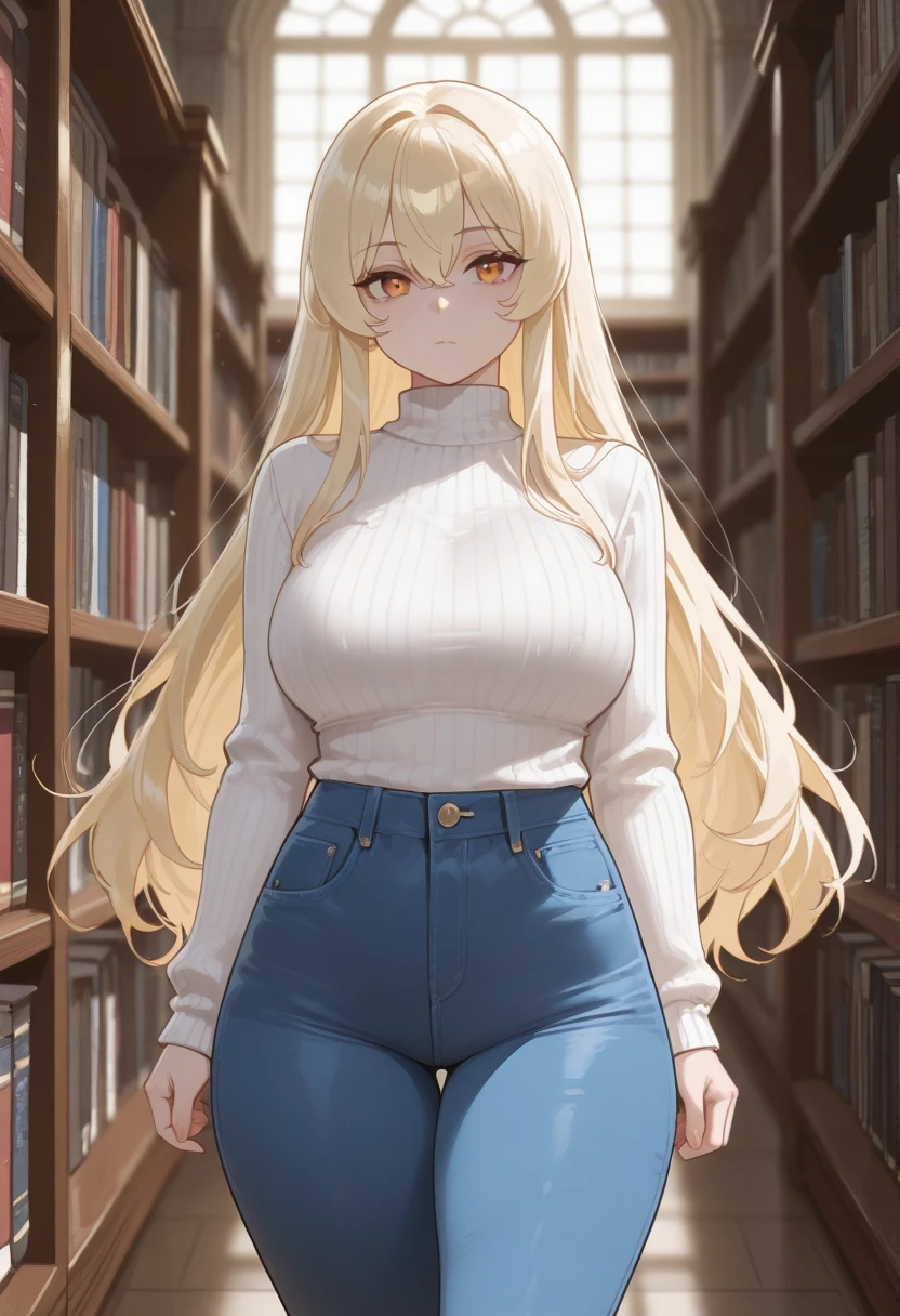 Anime Kawaii sexy Perfect Slim sensual body large breast and huge thighs, An intricate and highly detailed illustration of anime (Young girl).A beautiful girl with large breasts, toned abs, shy expression, wearing tight pants, muscular man, photorealistic, 8k, hyperdetailed, chiaroscuro lighting, cinematic composition, dramatic colors