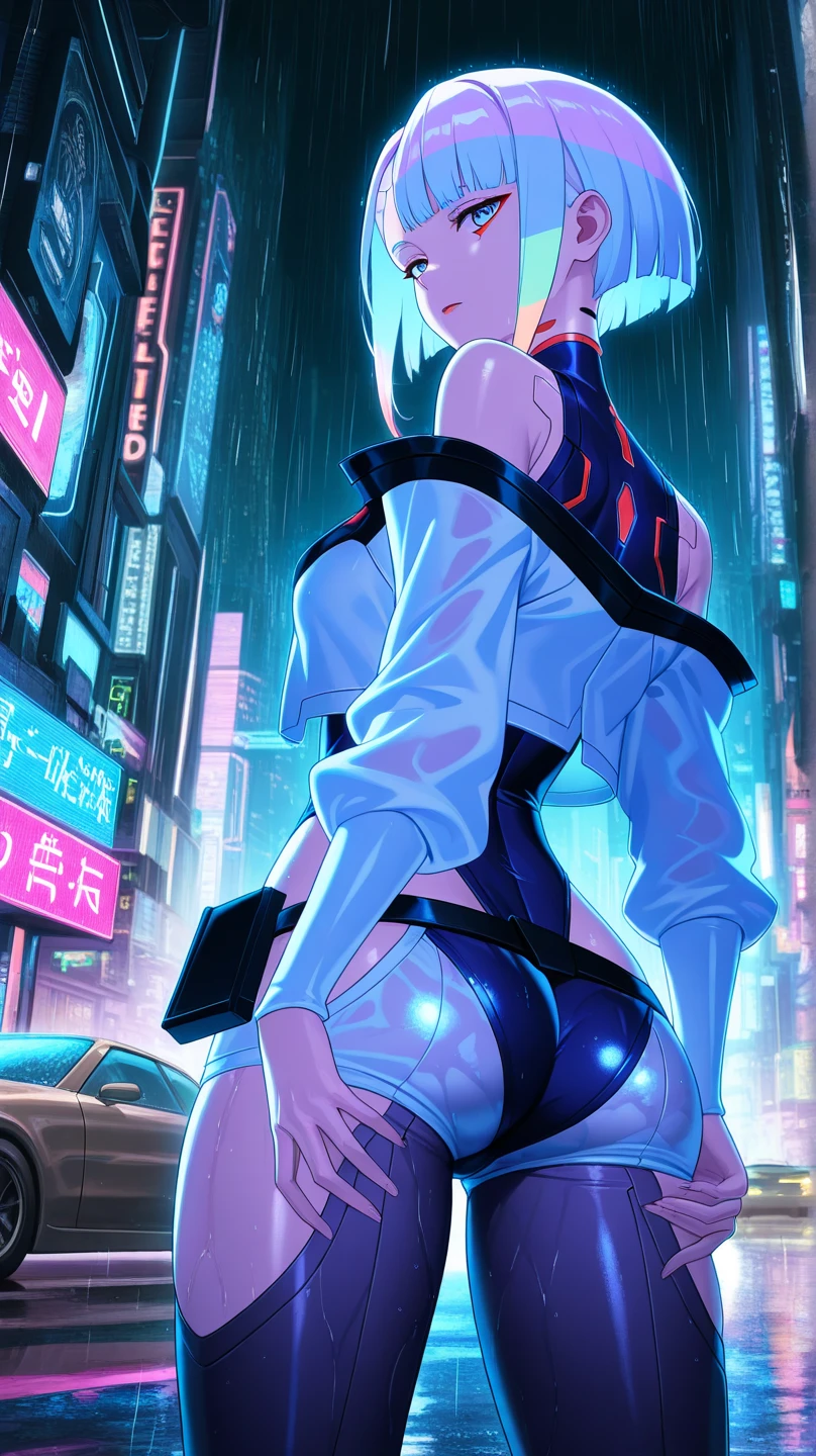 anime big breast Looking up Vast and epic cyberpunk Shanghai 8K The is very detailed top-quality