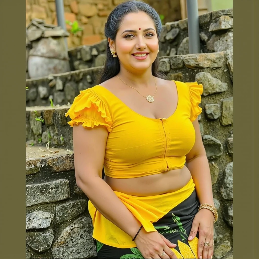 Indian woman masterpiece, best quality, ultra-detailed,, wearing hook blouse, 20 years old, (chubby cheeks:1.1), (curvy body:1.2), (bindi), An Indian beauty, charismatic, light Indian- skin, view the viewer, naughty smile, Indian village,big chest fat Chubby front doggy down big  Cleavage Village light, side lighting, ultra high resolution, best shadow, RAW, seductive look, 4k
