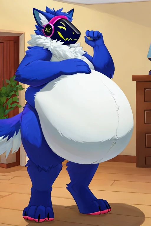 cartoon character of a fat bird standing in a room, big boss, fat bird, happy big whale, he has a jiggly fat round belly, thicc, big whale as elden ring boss, fluffy body, insanely inflated hips, her belly is fat and round, thicc build, obese belly