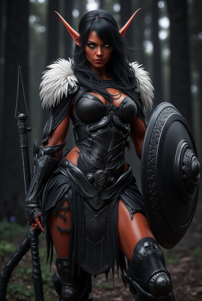 a knight in all black armor, extremely detailed, highly detailed muscular thicc body, huge bouncy breasts, thick strong thighs, blood splatters, gritty grounded fantasy, cinematic dramatic lighting, hyper realistic, 8k, high quality, masterpiece