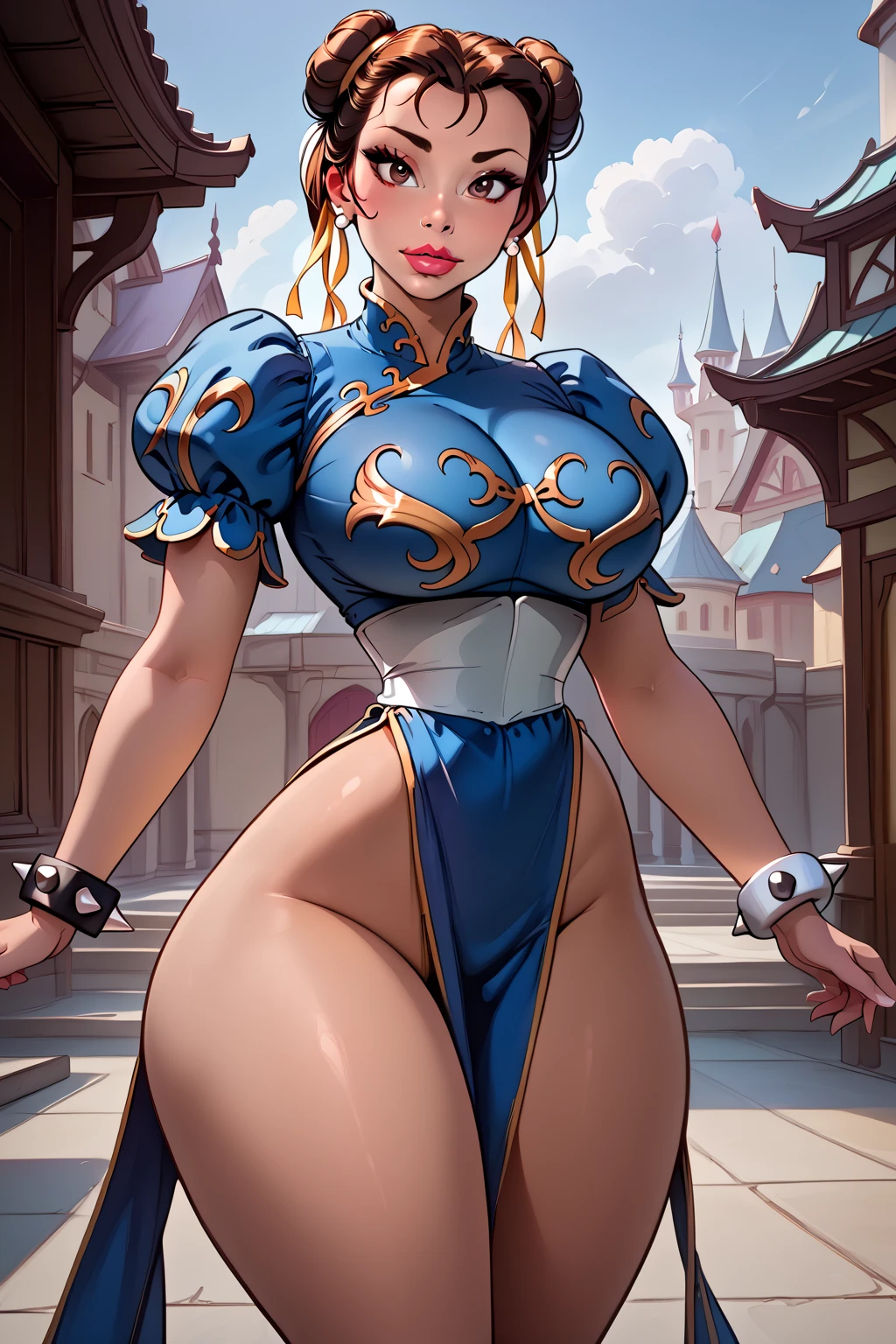 Chun-li, poitrine, gros seins, voluptueux, thick thighs, Oppai, hanches larges, Sinueuse, gros cul, cul massif, gros cul, corps nu complet, nudes, +18