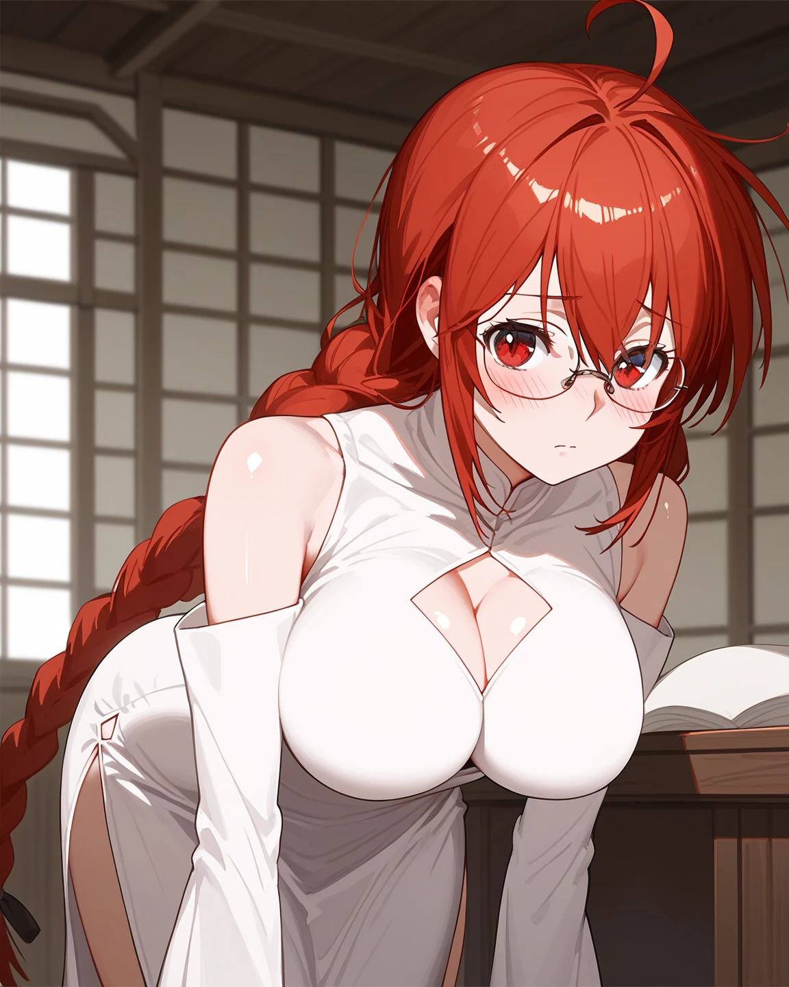 masterpiece, naked, , best quality, hentai ropebondage , red rope , (mature female:1.6), (large breasts:1.3),
bdsm, crotch rope, scream, blush, tears,bound legs,breast bondage, bound arms , hand up, ahegao, spread legs, ,huge breasts, juice vivid, saliva,naked, ,Long straight red hair, beautiful red eyes