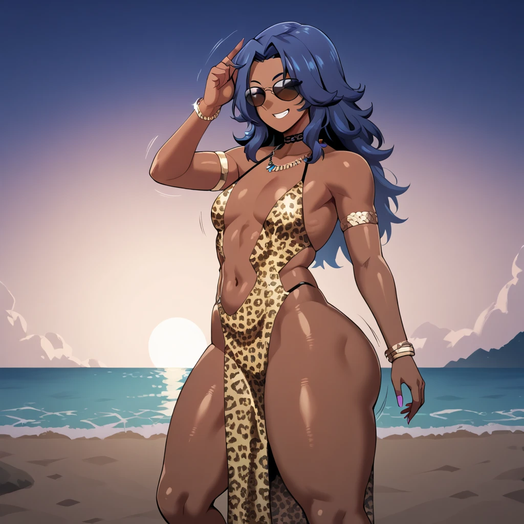 4k highly detailed realistic digital extremely high quality drawing, masterpiece, (by cutesexyrobutts), (uploaded on e621), (a three-quarters portrait of a female anthro lion), (posing on a beach), (wearing a micro bikini and collar), (beautiful and detailed eyes: 1.1), fur, seductive, sexy, curvy body, medium breasts, dreadlock hair, metal stud earrings in her ears, metal hoop earrings in her ears, thick thighs, hourglass figure, cinematic lighting, (f1.8 short focus bokeh)