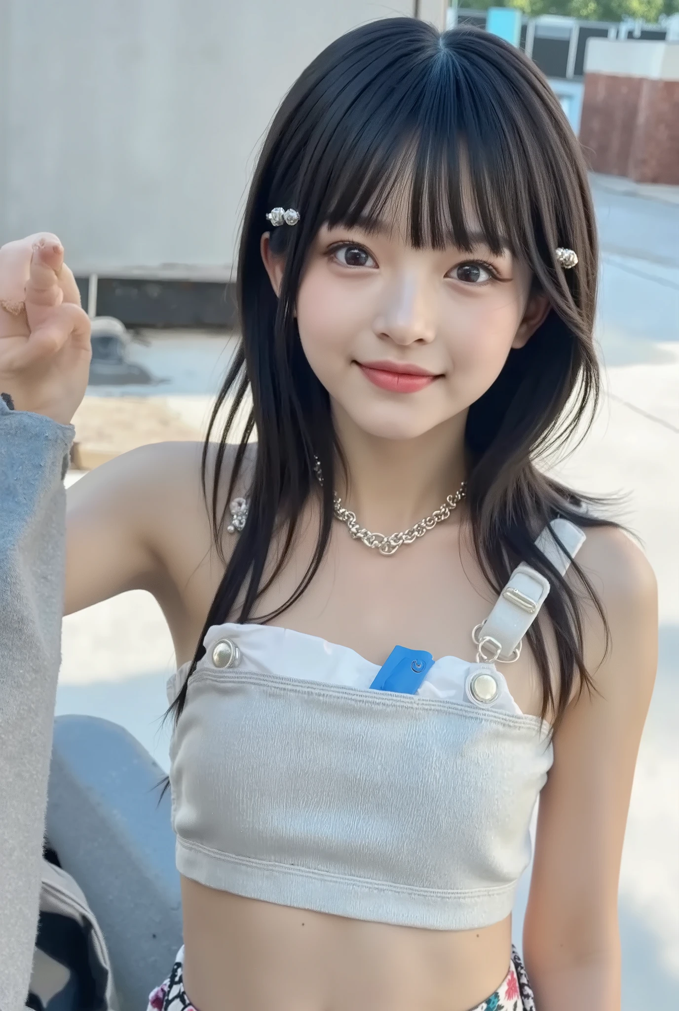 {{{top quality:1.8}}}, {masterpiece:1.8}, {:1.8}},,{natural makeup:1.8},{{Extremely elaborate facial eyes:1.8}, { beautiful pale skin :1.8}, {professional lighting)}},{High Accuracy Selection},{{{{chestの上の顔の写真}}}},{{One high school girl :Smile Yan:chest:Nipples}},{ clear and clear skin},{Red cheeks:1.6},,{{{{Smile:big double eyelids:mascara: teardrop bags:long eyelashes:1.8}}},,{{eyeshadow:0.8}},{{{{透けて見える白いタンクトップ-Nipples:1.8}}}},{{bob cut::Princess Cut:ponytail:1.8}},