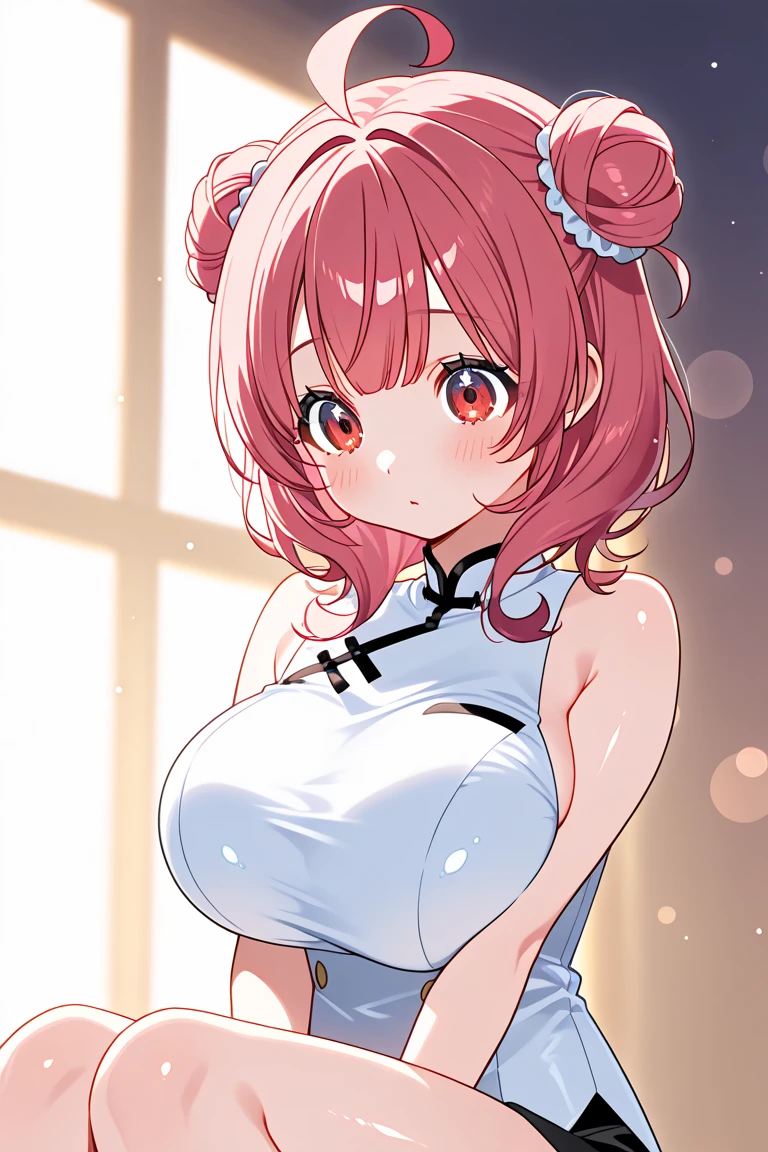 woman wearing red dress,Extra large breasts, Large Breasts,18 year old beautiful girl,Smooth anime CG art, Style Art, Realistic anime art style, Extremely detailed artger, cartoon,super high quality, 8k, RAW photos, actual