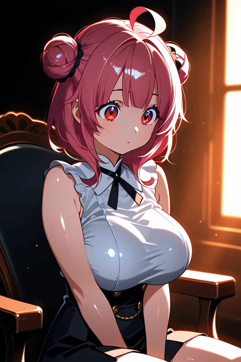 (​masterpiece:1.2、top-quality)、(illuminating)1lady、独奏、short-hair、huge tit、(glowy skin:1.2)、The upper part of the body、Glasses、eye glasses、moderno、Wavy pink hair、suspenders、Flowers on the ears、harajuku style、hair pin、Lori、Ahoge(top-quality、8k、32k、Photo of Attractive Woman、1 girl in、huge-breasted、perfect bodies、hyperdetailed face、detailed lips、Thin Eyes、short silk dresses、In bed、(魅惑的)、((agitation:1.5))、((The areol))、((in heat))、((A MILF))