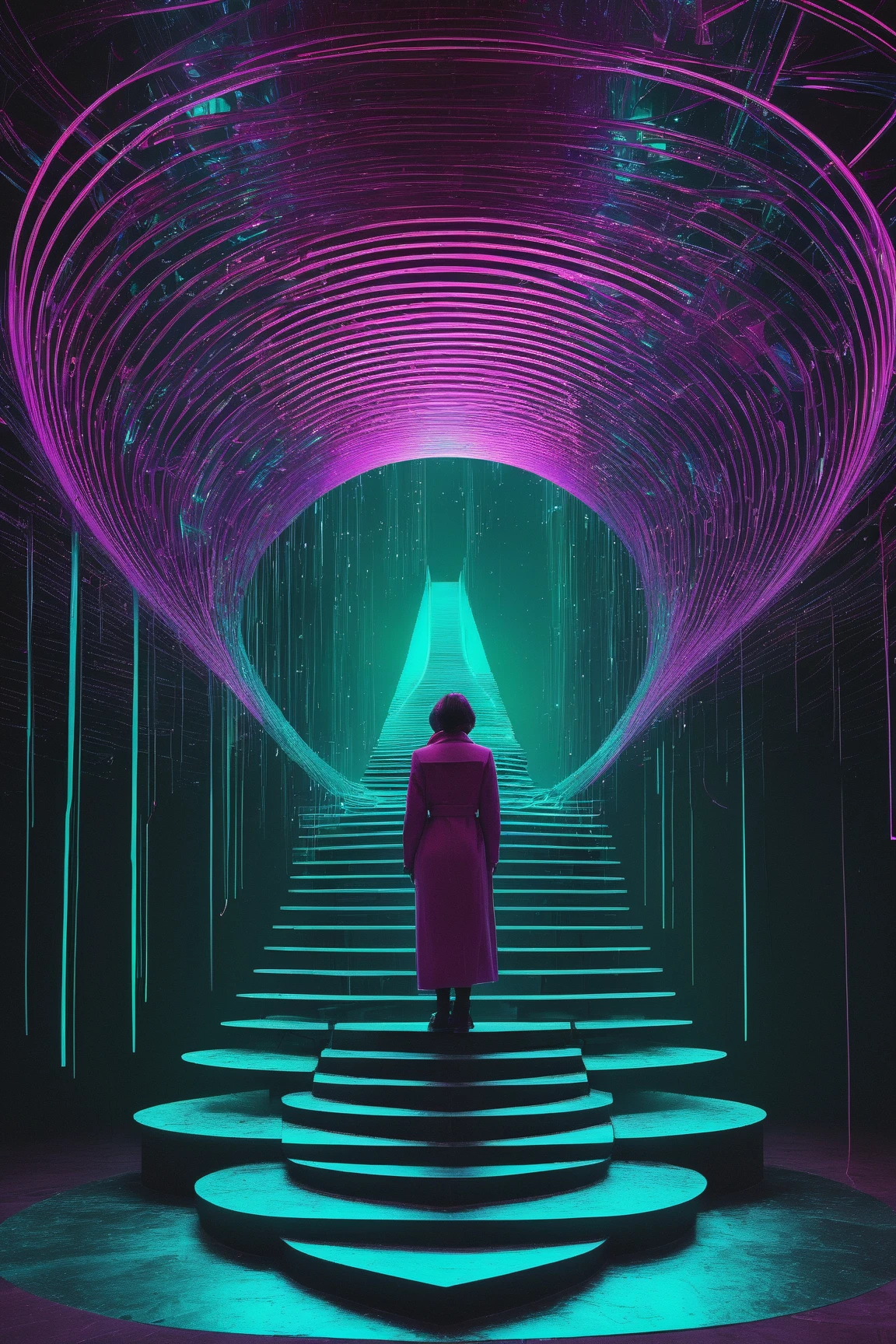 a Minimalist journey， Minimalism， illustration，1 girl,sexy armor, green plants，pink leggings, shiny_astride, axially symmetrical, (exposed shouldersbare shoulders:1.1), Huge dark bloody Angel wings，rich background, film shooting, depth of field, Super visual, The art of HR Giger and Beksinski blende in detail, Bloodstained skeletons:1.5，dropping saliva:1.5，Stabbed Huge eyeball:1.5，Bare brain:1.5，a large amount of mucus:1.5，Pepperoni，A large number of homogeneous species:1.5，SPR:1.5，anatomy correct:1.5， Psychedelic background，pink smoke，Dark horror scene. Sharp images, Use edge lights to render at 8K resolution, It shows a terrifying environment full of Lovecraft's tentacles，They twist and pulsate in neon lights. HDR lighting creates complex and detailed shadows on a distorted background, Mutant humanoid. Distorts the environmental structure due to glitch and distortion effects, Surreal and dreamlike elements，Such as a close-up of floating inverted structures and decaying flesh，Create a feeling of disturbing and disorientation. Religious and mystical symbols are scattered against an intricate backdrop，Add a touch of supernatural horror to this already insanely terrifying masterpiece，dream-like, fantasy creation, dream snail, (biopunk nautilus:1.3),thrilling color scheme, amazing mutation, fractal, Geometric pattern, impossible number of transparent white tentacles with luminescent organs:1.4)