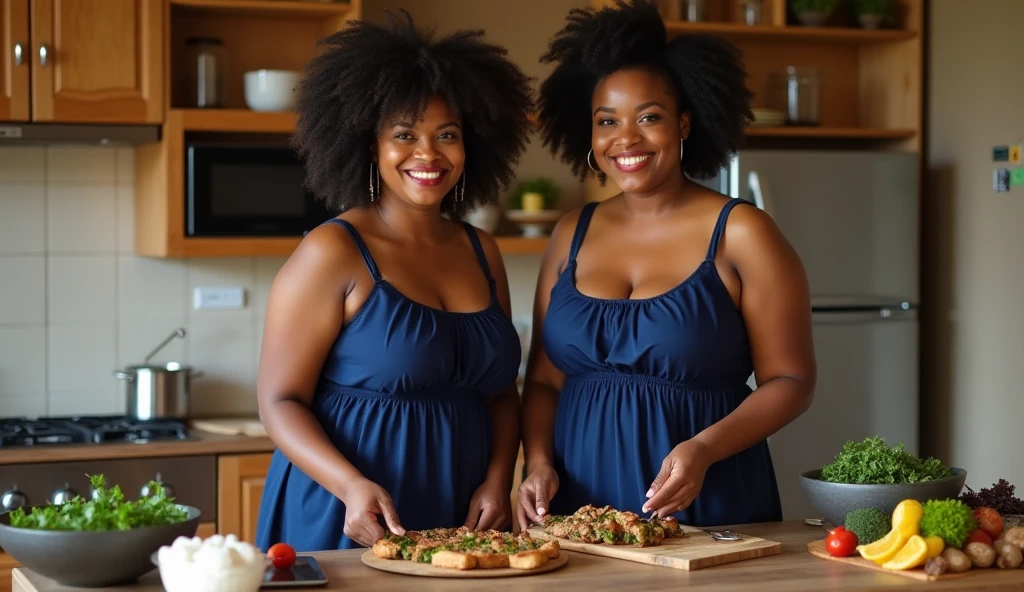 Roxanne Hancock, her name is Shaniqua, she is a chef, high quality, 1 old woman, ((50-year-old pear shaped body black woman)), ((50 years old)), (((pear shaped body 1.9))), (thick thighs), ((wrinkled body)), ((((old body)))), ((short curly hair)), (she is wearing a chef outfit), (no make up), POSE: standing, BACKGROUND: indoor: kitchen ((realistic hands))