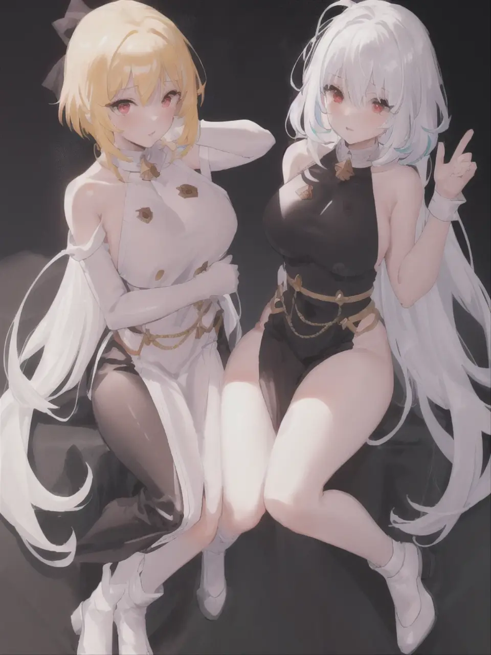 1 girl、masterpiece、beautiful lighting、Detailed beautiful face、Detailed beautiful eyes、hight resolution、Ultra-fine illustration、extremely delicate and beautiful、top-quality、The whole body is shown、Feet first、(A MILF:1.2), ((Squatting:1.5)),Open knees、独奏, 30s,de pele branca, (silber hair, Blunt bangs ,poneyTail,Red Eyes),, Curvaceous, (shinny hair, shinny eyes, shinny skin), Laugh, a smile, (glistning skin:1.2), 、thighs thighs thighs thighs、((crouching down、Open legs))、front facing、((Sailor Clothing)),Pichi Pichi clothes、ratex、Short skirt、校服、The navel is visible、pelvis curtain、Armpits、a smile、black thighhighs、Watch your audience、under the boobs、blushed、perspiring、Jeweled、thick thight、Parting lips、pantyhose、Blushing cheeks、tiptoes、lowfers ((nsfw)) ((nipples)) ((pussy))