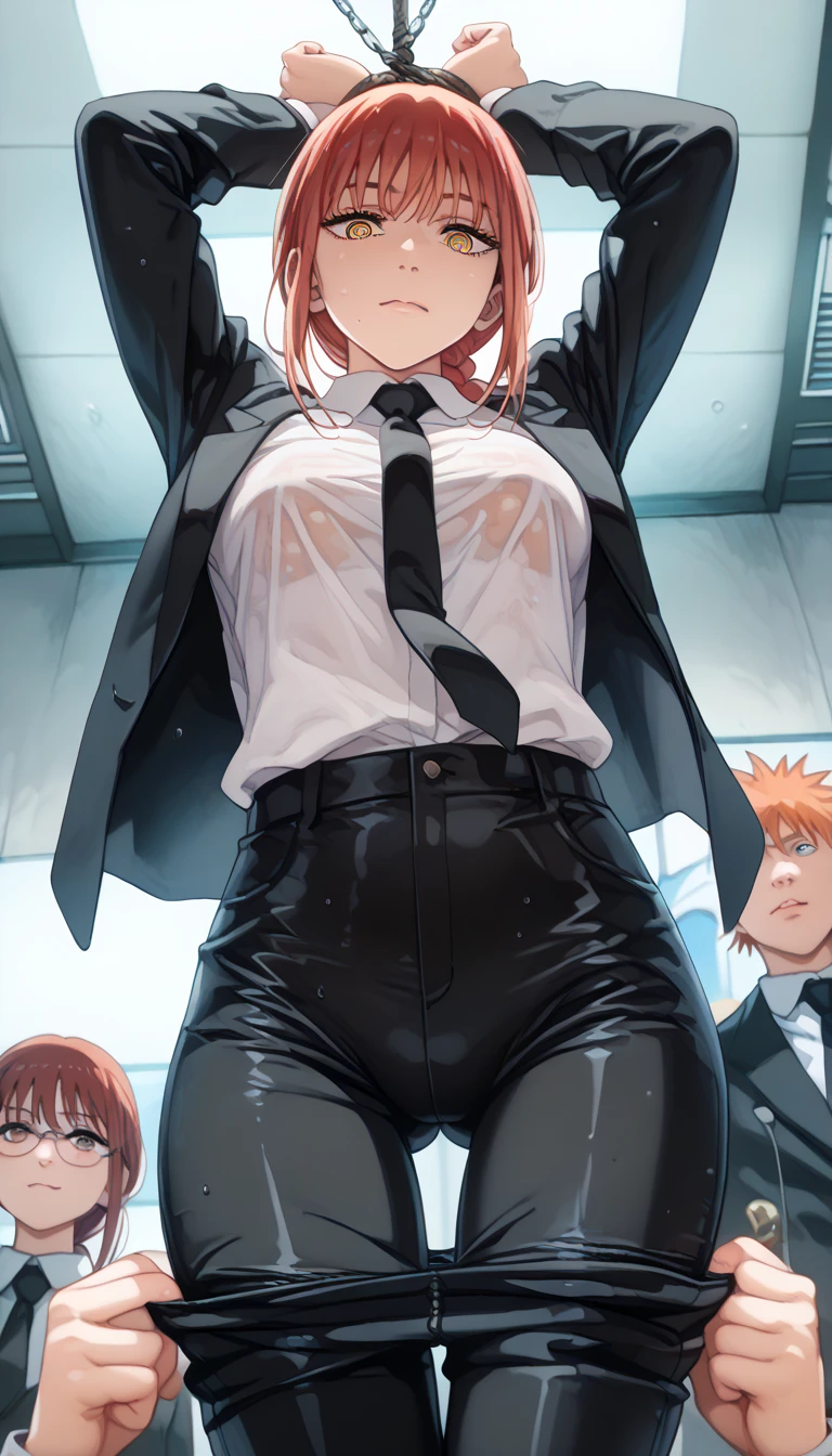 (annoyed expression), painful sex, (multiple guys), kotone shiomi, classroom, window, sunlight, morning, sees outfit, unbuttoned shirt, detailed lighting, beautiful, tone stomach, teenager, slim body, ((((rape)))), full body view, medium small breasts, exposed breasts, (NSFW), (saliva), moaning, rough sex, (((covered in cum))), ((taken advantage of)), multiple guys, ((gangbang)), (group sex), (((groped by guys))), (penetration), ((clothes ripped off)), (stripped)
