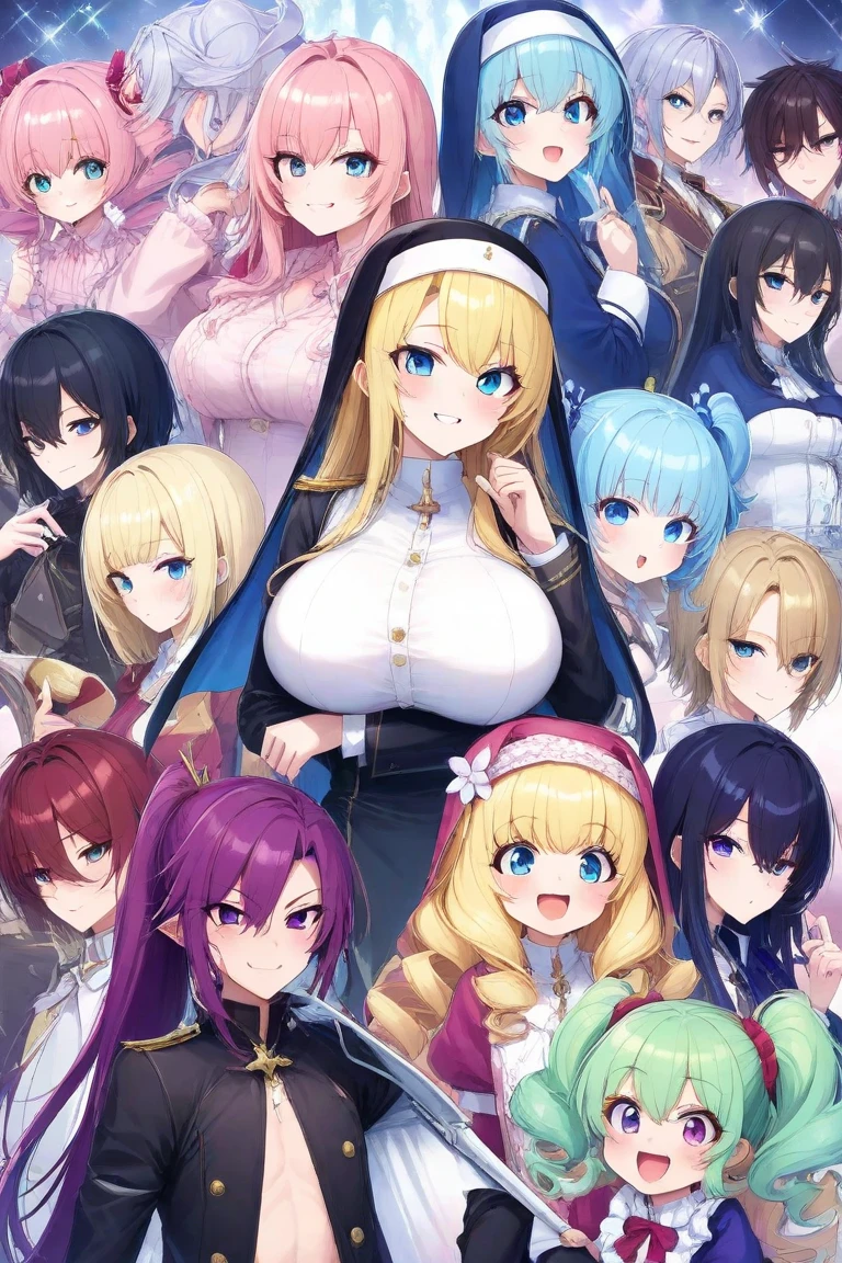 a masterpiece photo of 3 beautiful plump cyan-haired sisters with long fluffy-layered hair, cyan haired sisters, different hair colors, matching hairstyles, hazel eyes, big And round bust, matching uniforms, serious, flat color, same height, organized pose, back to back, best quality, 4k, 8k, highres, masterpiece:1.2, ultra-detailed, realistic, photorealistic, photo-realistic:1.37, HDR, UHD, studio lighting, ultra-fine painting, sharp focus, physically-based rendering, extreme detail description, professional, vivid colors, bokeh