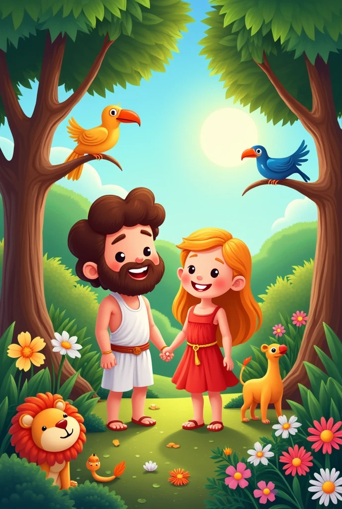 image that has to do with the book Genesis of the Bible, easy to draw and cute