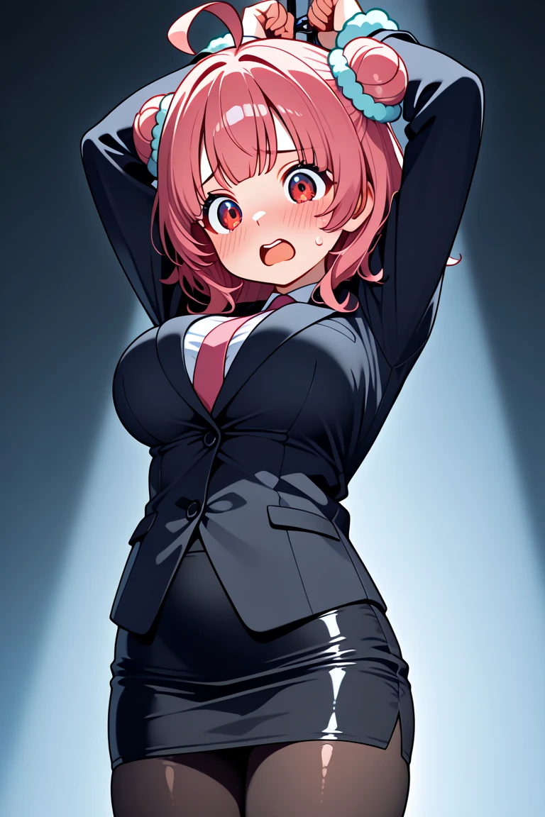 sex　Multiple Play　hentai　Ahegao　blazer　black hair　bob cut