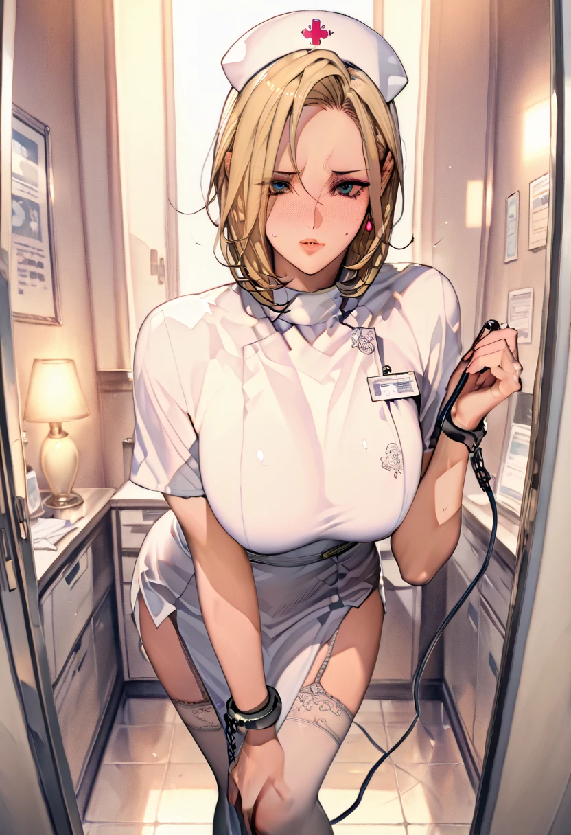 ultra-detailliert, 1girll, 12 years, Large breasts, blush, straight-on, From  above, from behind, angle of view, Sideways, masutepiece, Best Quality