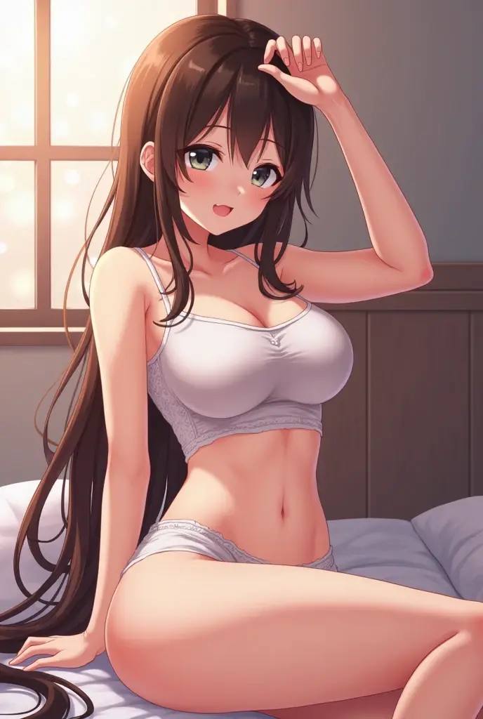 Anime girl show full naked body