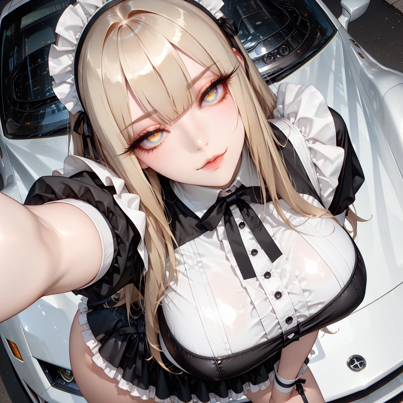 1Nun sitting in a car, young girl bangs tourmaline frange kunzite, nsfw pink blush kind smile jewelry, looking at viewer, car interior, solo, purple eyes, steering wheel, white and black shirt, off shoulder, black jacket, sleeves wrist scrunchie, (sitting on passenger seat), (Nun stylish outfit), ultra_high-details, ultra_high-quality, ultra_high-definition, ultra_high-resolution, UnrealEngine5 ultra Cinematic_sunLight, Epic tmasterpiece, dynamic composition, ultra-professional photorealistic, ultra-detailed, large breasts, BREAK holding a coffee cup, BREAK (car indoors:1.2 deep path equirectangular) passenger seat (seatbelt:1.2), glass, "Heavy Metal" chrome, extremely detailed, reflection, reveal nsfw, nude, sex, naked, transparent, varies multi etc. --v6 --s1000 --c20 --q5 --chaos100