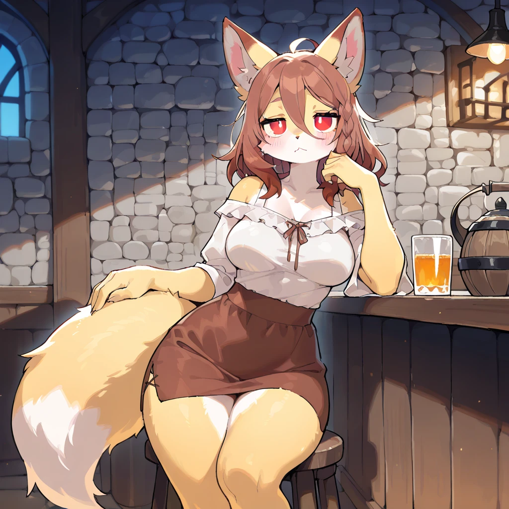 by fluff-kevlar, por zackary911, by Kenket, por kilinah, by fluff-kevlar, (masterpiece), (Best Quality), (the second furry:1.3, snout:1.2, the second:1.3, furry:1.2, solitary woman:0.5), (extremely detailed:1.3), (curvy figure, thick figure, slightly chubby), (Curvy body), (curvy body), (huge hyper massive breasts),(hyper massive huge penis), (huge thighs), (hyper massive huge butt), (very high), Delantal Starbucks, undone, revealing breast (sexual expression, Curved, Arched back, Leaning against the counter), Starbucks Fund, Side view perspective, , tight , leakage of fluid in the intimate part, short hair, Brown hair, lobo, light blue eyes,