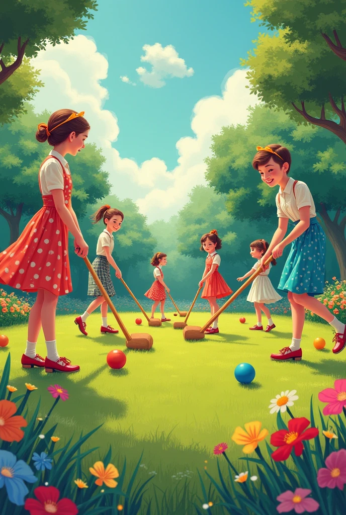 Date: 1947
Country: United States
Description: A group of friends engage in a spirited game of tug-of-war on a sunlit American street, their laughter reverberating through the air.