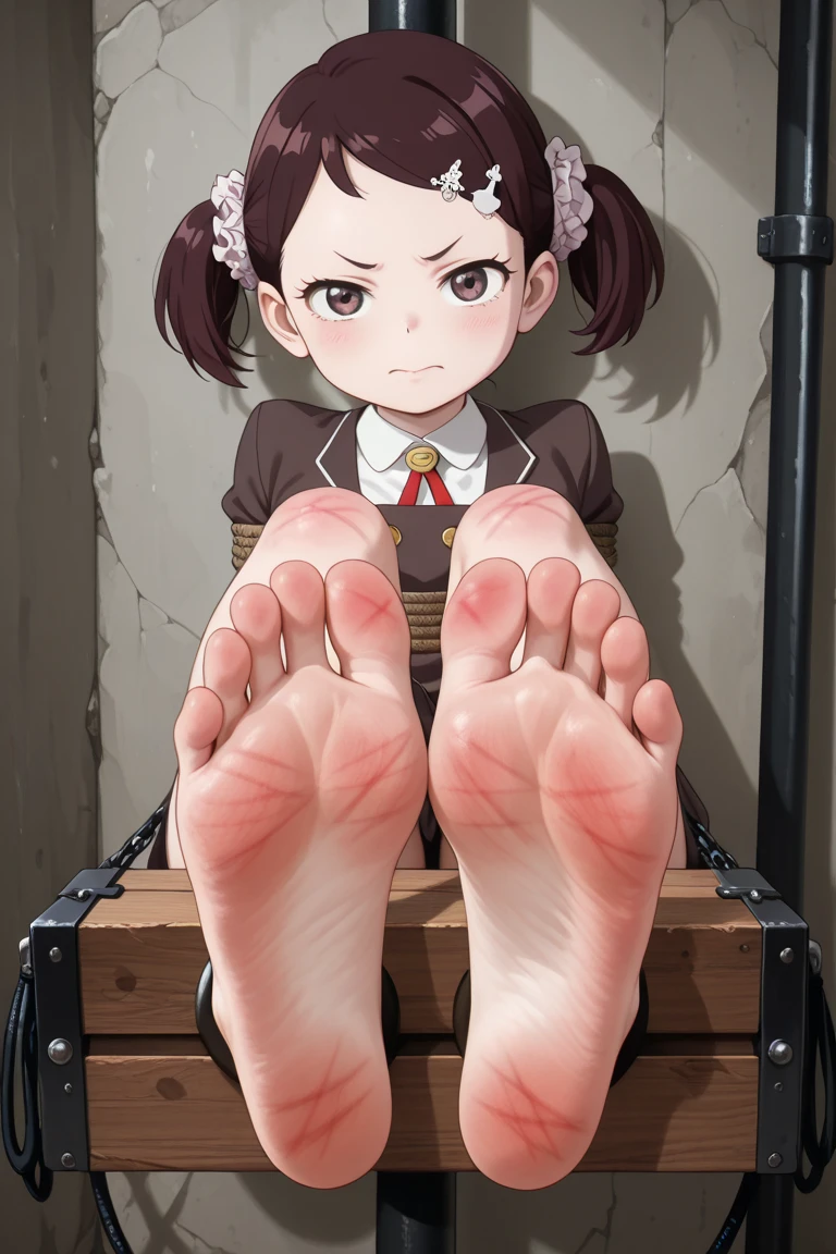 Tickle the sole with your fingers:2.1 ((masterpiece, Perfect legs, highest quality)), Tickle the sole 1.9 　sole tickling torture 2.0 ticking　Machine tickling the sole:1.8　One girl,alone,sitting knee ass ,anus hole open cum,bondage tightly lock tied, sole,Toes,toes rings,big toe tied together rope, View your viewers,Suppressed, Smiling face、ahegao、Burst of smile、tears、Fatty sweat、Pleasure,orgasm、 five Toes, five toes rings ,two big toe tie rope, boy penis cum tie rope to connect girl both barefoot sole toes front ,dark dungeons, dirty, dirt, sweat, The sole is tickled　The machine&#39;s slim fingers tickle the sole:1.5 The thin fingers of the machine touch the sole:1.6 The thin iron fingers tickle the sole:1.7 