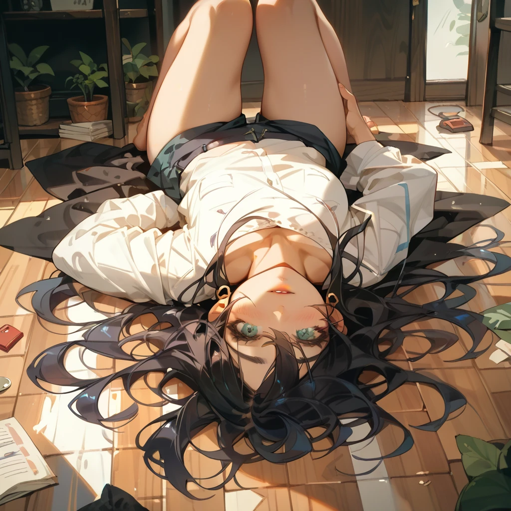 Anime girl lying in chair，Smooth anime CG art，8K Anime Art Wallpapers，Moe Moe，anime moe art style，Surrealism female students，Realistic schoolgirl，seductive anime girls，anime girl desktop background，4k manga wallpapers，Surrealist schoolgirl painting，The uncle smoked melancholy。