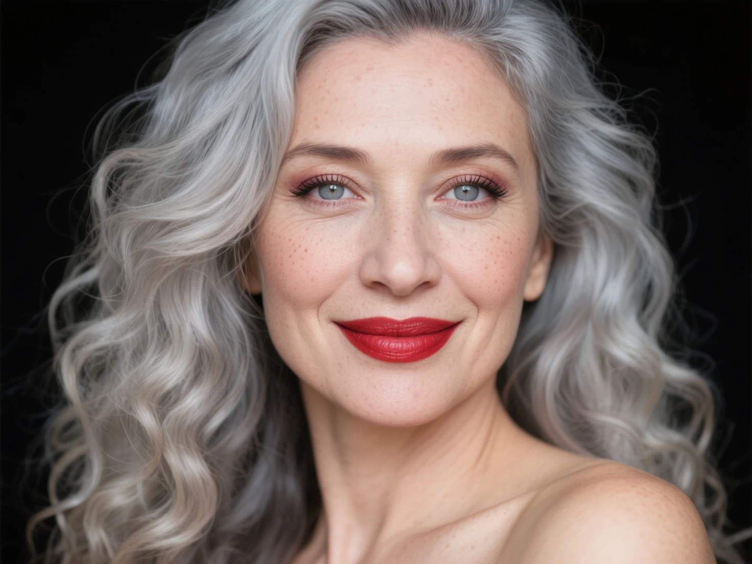 ((2womans)),(((top quality,realistic,masterpiece))),(65 years old:1.2),silver hair,(there are many wrinkles on her face:1.2),old woman,((erotic red lingerie)),wave hair,erotic face,Enhance,midnight,Seductive pose,smile