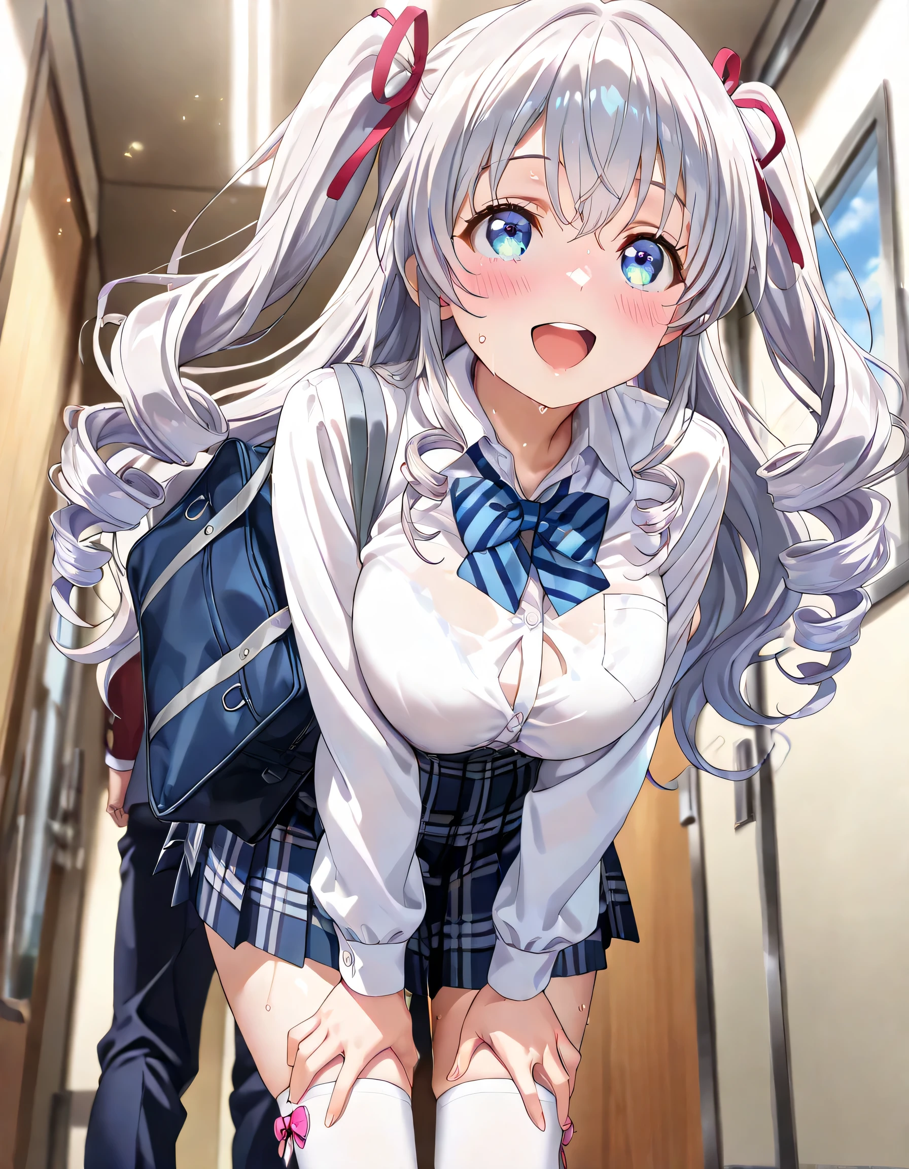 girl with、bulge in Panties get erect bulge is standing The penis bulges out from the skirt Watanabe you