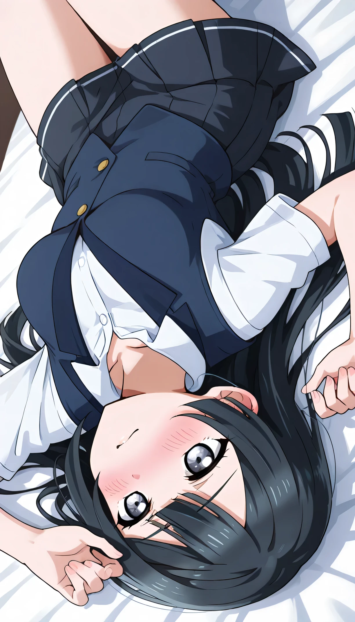 alone, One girl, View Viewer, 2D, anime, anime coloring, Upper Body, (White background:1.3), Miyuki Shiba, , Jacket, tie, View Viewer, Masturbation，orgasm，Masturbation，Love juice，Climax，(( 指で膣を触ってMasturbationする))，Pussy juice,chest,Fingering,Wet Panties,Pussy juice stain,Put your hands in your panties,Squirting、Squirting、Squirting、