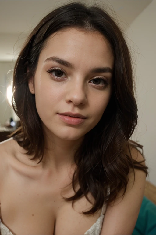 Cara Delevingne taking a nude selfie photo and smiling