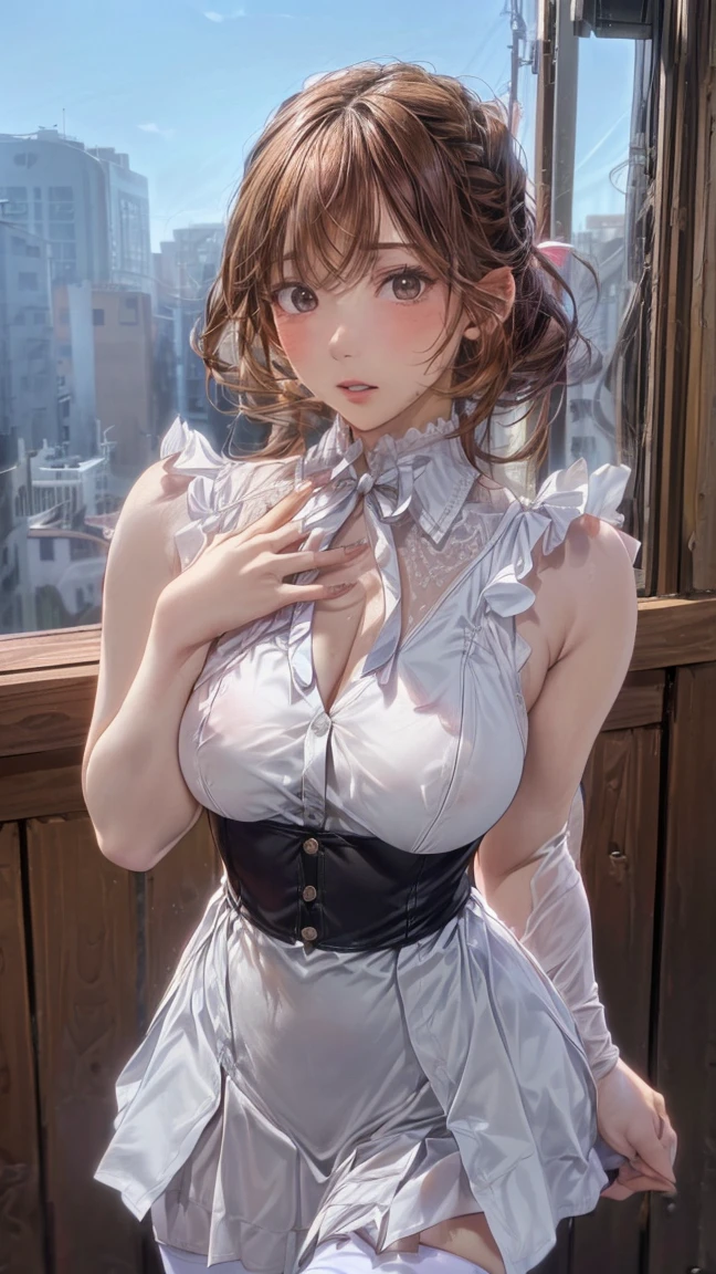(8k, Highest quality, Masterpiece​:1.2, Very detailed), (Realistic), Beautiful art, Visual Arts, Depth of written boundary, Cinema Lighting, , ((Perfect Anatomy, Anatomically correct, Very detailed肌)), 1 Beauty Witch, Japanese, 30 years old, (Ultra-oily, lustrous skin with attention to detail:1.1), Take in the view, A soft smile、(Smile, Lips parted), Beautiful Hair, Beautiful Face, Beautiful attention to detail, (Mid-length hair:1.4, Black Hair), Parted bangs, Baby Face, Beautiful clavicle, Beautiful body, Beautiful breasts, Beautiful thighs, Beautiful feet, (Open Court、Beige trench coat:1.4), ((White turtleneck sweater:1.4))、((Black long skirt 1.4))、 (Beautiful views), (night), (city, cityscape in the distance), Are standing、