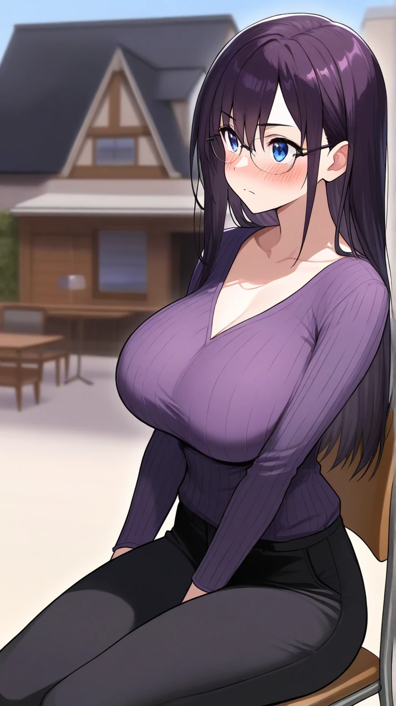 (masterpiece, best quality:1.2), 1girl, upper body,medium breasts,mature_lady,black long hair, sweater,in street,open_mouth,fellatio_gesture,FellatioGesture