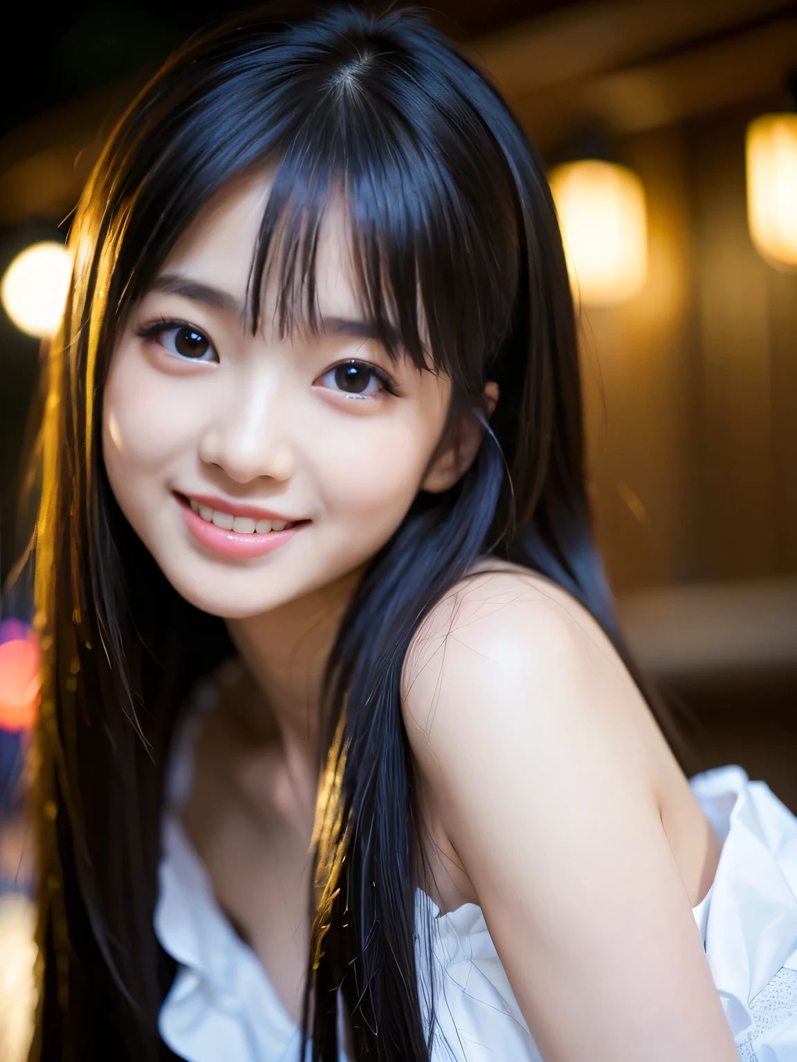 (8K、Raw photography、Highest quality、masterpiece:1.2),(Black Hair、Dark Eyes:1.9),(:1.6)、View your audience,Viewed from the front,White skin,(:1.4)、(Tight waist:1.6)、(Clothes that accentuate the shape of the breasts:1.0)、(Big Breasts :1.3)、Slim figure、Ultra-high resolution,beautiful,beautiful fece,(One person、No background:1.9),whole bodyボディー,Japanese women,(reality的:1.37)、Photon Mapping,reality、(Baby-faced and cute: 1.4)、(Cute Smile: 1.8)、(Round face: 1.8)、Radio City、Physically Based Rendering、Depth of field rally background、photograph, (:1.8),(:1.6),whole body、Great quality