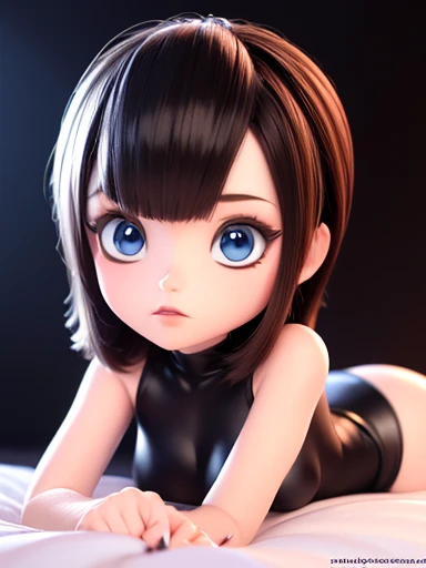 chibi, Beautiful and detailed face perfectly down and raised ass, Stunning eyes , bow facing the spectator, NSFW,full-body portrait