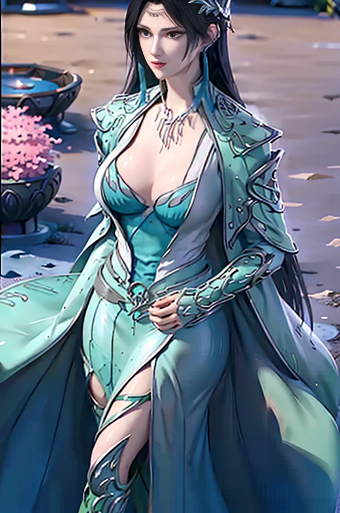 ((Highest quality、masterpiece、8k、Real、超High resolution:1.6、Very delicate and beautiful、High resolution、Cinema Lighting))、Medium-range shooting、Portrait、Perfect female body、Opposition、Gazing at the audience、((Lamia:1.7))、Hourglass body type:1.3、Glowing green eyes、Colours in harmony with nature、A seductive smile、Big Breasts、A smile suits you、（（Durable leather armor：1.6、Minimal decoration、Protection is key））
