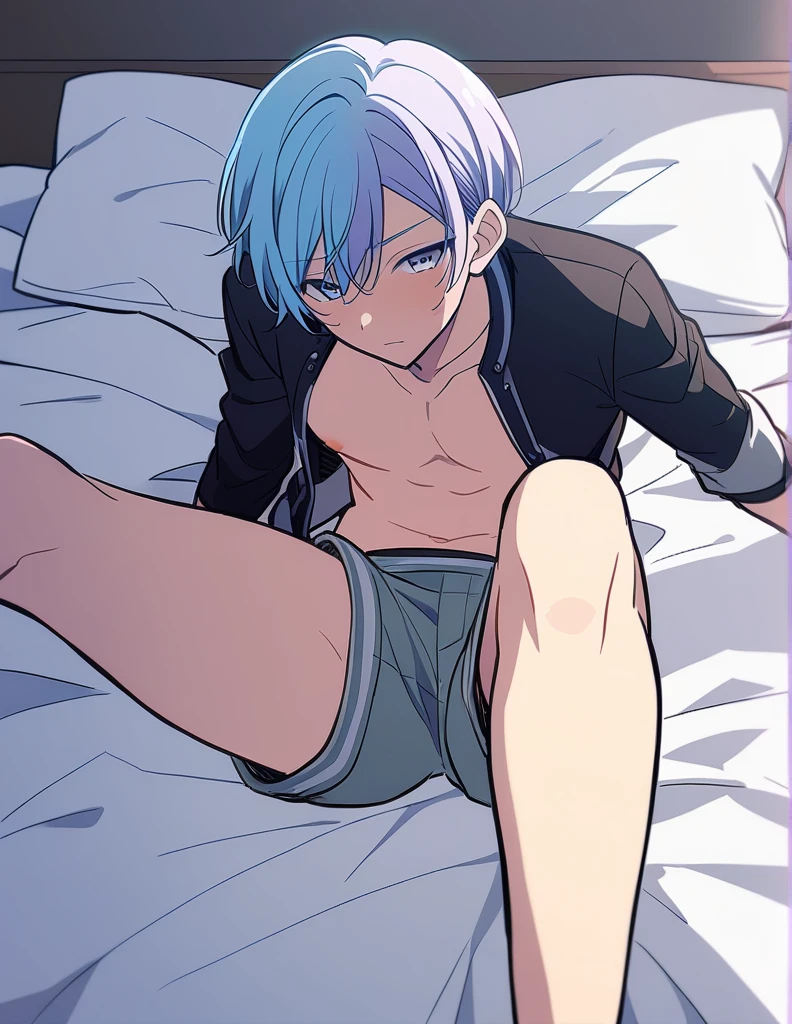 score_9, score_8_up, score_7_up, source_anime, NREAK, flat color, anime screencap, solo, ikuchan, 1boy, twink, nude, venti, upper body, view, professional photography, professional photoshoot, cinematic, genshin impact, full body, penis, huge penis, smirk, smug, twink, couch, laying, nude, robe, night, night time, nighttime, moonlight, dimlight, huge penis, armpits, arms behind back, primitive, medieval, primitive medieval setting, stone interior, velvet sofa