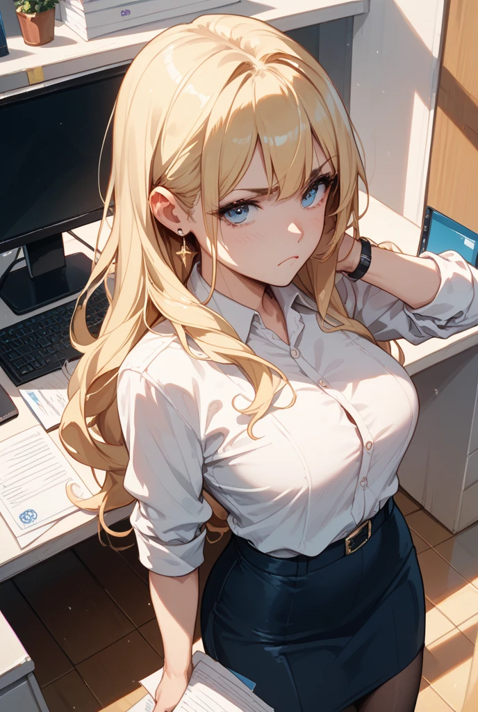 power_csm, blonde hair, yellow eyes, cross-shaped pupils, symbol-shaped pupils, red horns, sharp teeth, white buttoned shirt, blue jacket, black necktie, black pants, sneaker shoes, cowboy shot, petanko, smile, petite, shirt lift, black bra, tall, hands on shirt, shirt lifting, shirt up, 1girl, small boobs, long bang, looking_at_viewer, open mouth, pulled_by_self, pervert face, shirt lifting, black bra, wet shirt, small boobs, torn clothes