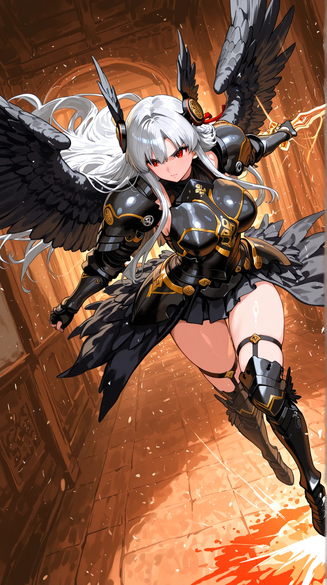 (photorealistic:1.8, highest quality:1.8,8K masterpiece:1.8,High resolution,muste piece:1.8,RAW Photos,cinematic lighting),No split screen,medieval fantasy、burning castle、
(1 Valkyrie:1.3)、((Completely naked、combat hair ornament、red leotard、bondage、choker、knee high tights、Nipple piercing、beautiful butt,beautiful thighs,plump nipples,Nipples are visible through the costume,cameltoe,slender abs:1.2),beautiful and detailed eyes:1.7,beautiful skin:1.8,
(Soryu Asuka Langley)(character focus)、Stoic、
Fight monsters with a flaming sword、critical hit、
(midium Hair:1.2,Beautiful, shiny, pale, gray, black, blonde hair:1.5))、