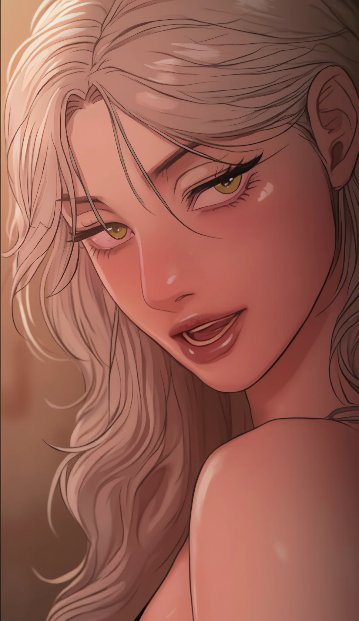 (masterpiece:1.4), (high-quality, high-definition, high-resolution), Realistic style, (primary warm vivid color palette),a beautiful woman with cold, cooling sheet on forehead, nude , huddled under quilt in bed in private room, cold symptoms, pained expression, (huge tit), (richly drawn and delicate) sex doggy style