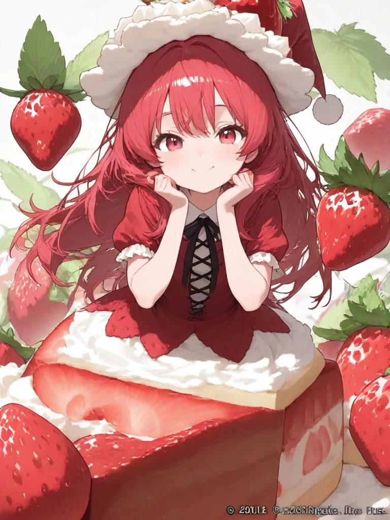 score_9, score_8_up, score_7_up, masterpiece, source_anime,1girl,Strawberry Shortcake Girl,detail eyes,iris