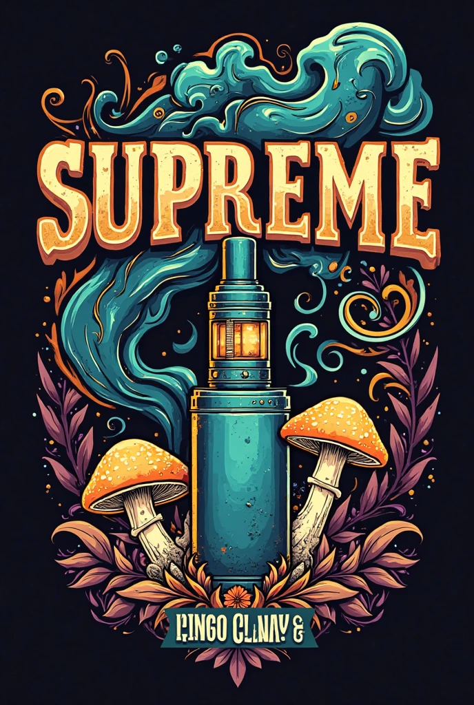 steampunk cannabis sign for "THE GROVE PATONG 420 artwork, retro psychedelic weed illustration, liquid, psychedelic artwork, in illustration style digital, extremely high quality artwork, estilo de arte impressionante, arte do Adobe Illustrator, visionary art style, psychedelic acid trip, estilo de arte vetorial, Psychedelic style nano-infused Vibrant colors, swirling patterns, abstract forms, surreal, trippy fluid, smooth
