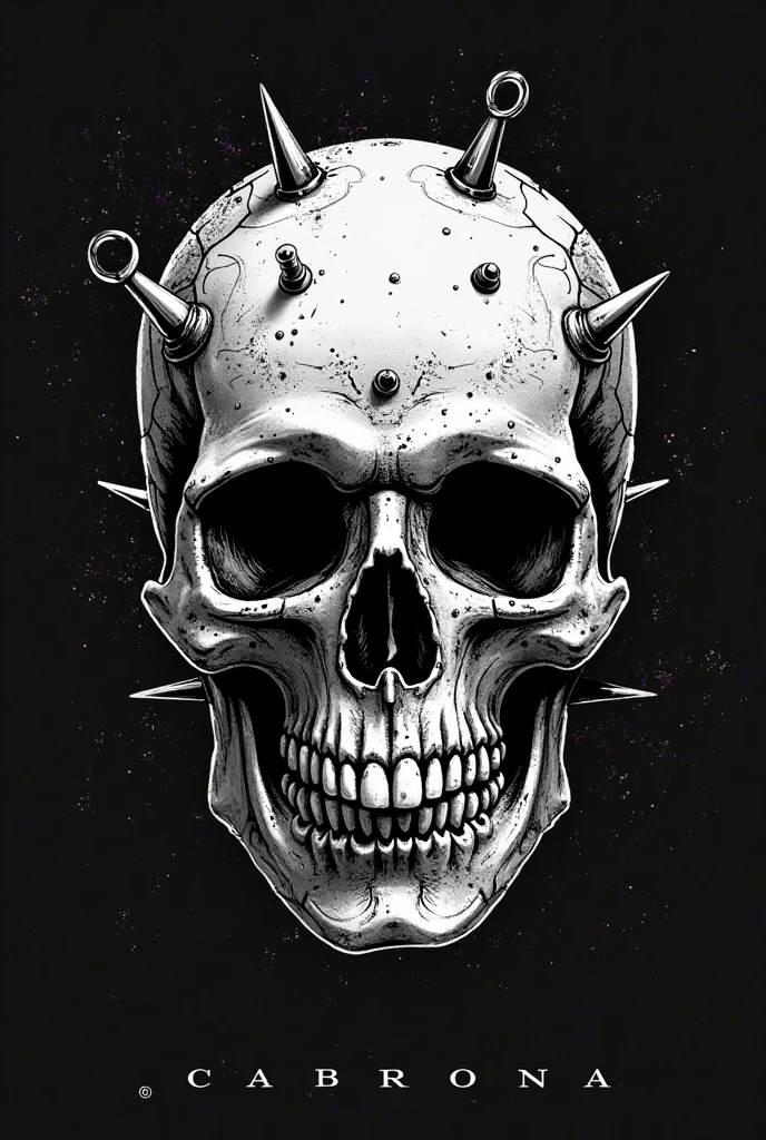 crânio with a large crânio and a large crânio with a large crânio on it, crânio design for a rock band, crânio image on the vest, alien crânio, crânio head, crânio and crossbones, death crânio, crânio and bones, gold crânios, crânio tattoo, crânio like, spooky cartoon crânio, crânio face, ((crânio)), Risco biológico, drawing of a crânio