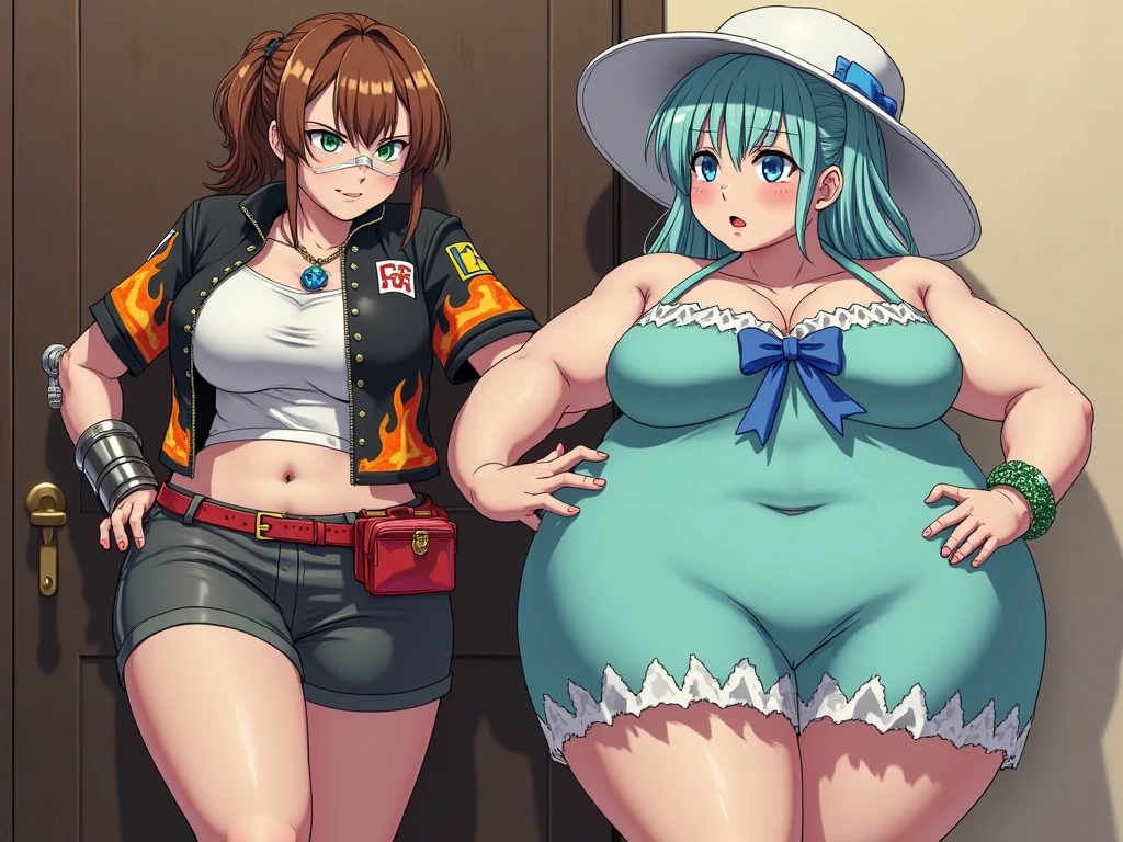 Slime girl, (slime), Slime hair Double buns hair style, Pumpkin Orange, weapon belt, Masterpiece, Best Quality, gigantic breasts, slime girl, slime girl, purple hair, lavender hair, yellow clothes, weapon belt around waistline, rifle, long rifle, AR-15 Rifle, assault rifle, exposed yellow bra, yellow clothing, wearing yellow clothing, fully body view, tight yellow dress, Rifle in hand, mature woman, gorgeous, perverted, sexy, yellow dress, exposed chest, exposed bra, exposed breast, black boots/heels, gold bracelets around wrist, holding rifle, aiming with rifle, tactical stance, tactical gear, sweaty body, long legs, tall woman, lustful yellow eyes, yellow lingerie ,plump soft breasts , upward view