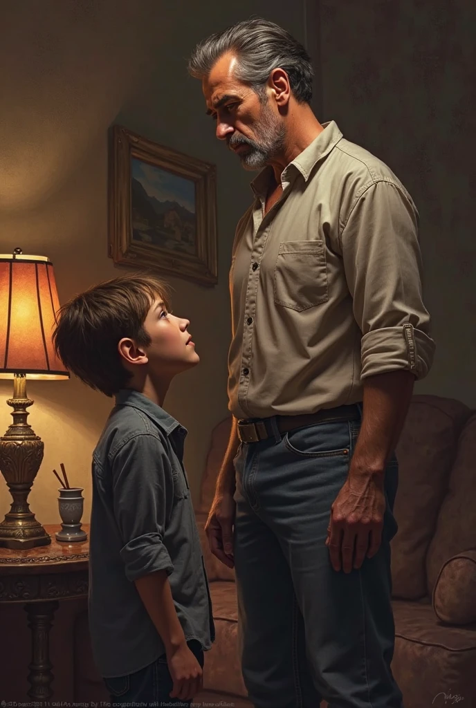 Draw me a picture of a boy kneeling and begging the homeowner for forgiveness.