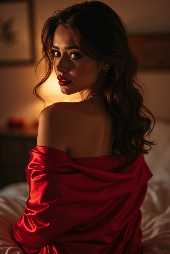 oto realista de um homem e uma mulher em um vestido vermelho, retrato de casais, photoshoot retrato de alta qualidade, award winning studio photo, epic and elegant portrait, fotografia de casamento profissional, 7 0 mm. dramatic lighting, award winning photo shoot, fotografia de retrato fine art, foto de retrato, red and cinematic lighting, um casal elegante, full body photoshoot, 7 0 mm dramatic lighting