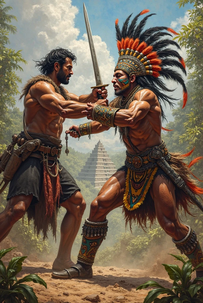 Incas with axes and maces