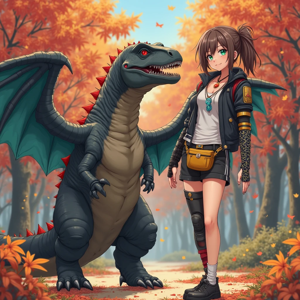 超A high resolution、An ultra-high picture quality、8K、Detailed details、marvelous expression、Beautiful slender woman、fight the dragon monster、Monster Hunter Character Costumes、Vast grassland background、