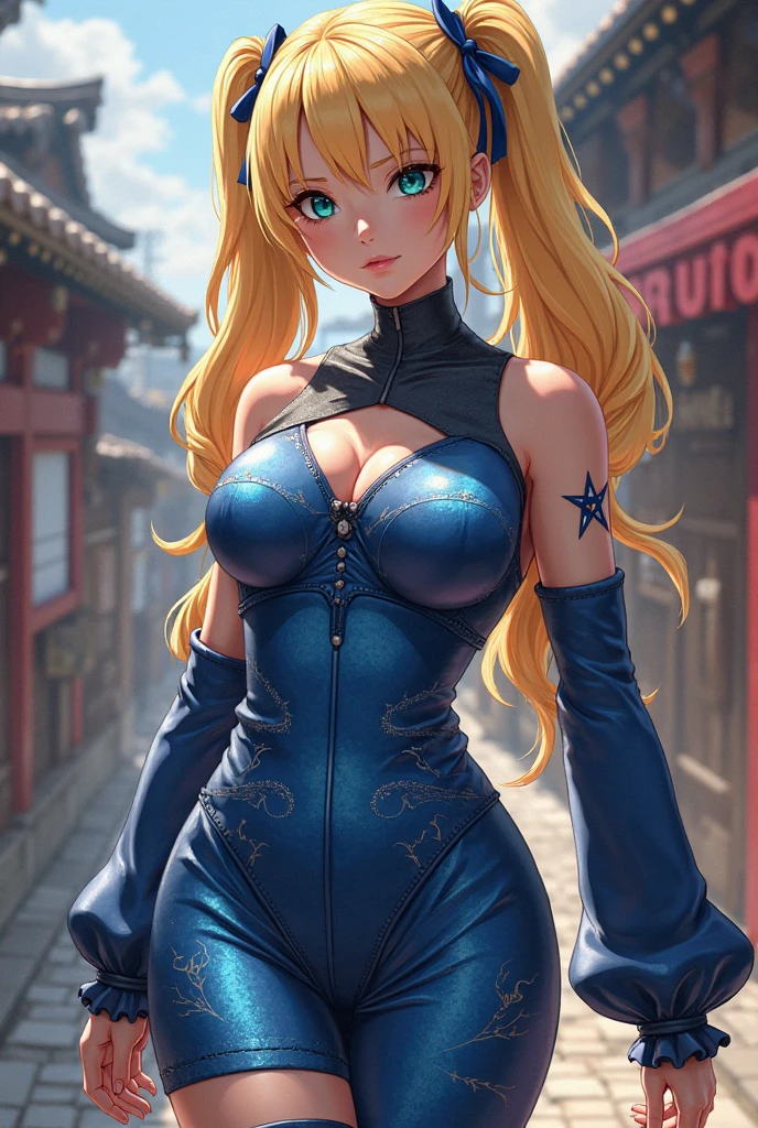 Samus Aran with hair pulled back in a ponytail with large breast and big ass in gray bodysuit standing on the roof at night, eyes blue (detailed:1.8), dramatic lighting, pretty girl