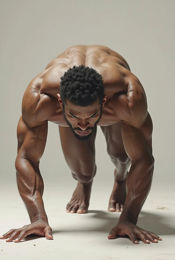 ((Best Quality, 8K, ultra-detailed, Masterpiece: 1.3)), 1boy, shiny skin, sharp, Perfect Body Beauty, realistic shaded perfect body , (dynamic pose:1.1) , battle field , ( focus:1.2) , ((all fours)) , big hips , nsfw , eroticosm , handsome face , nude , naked